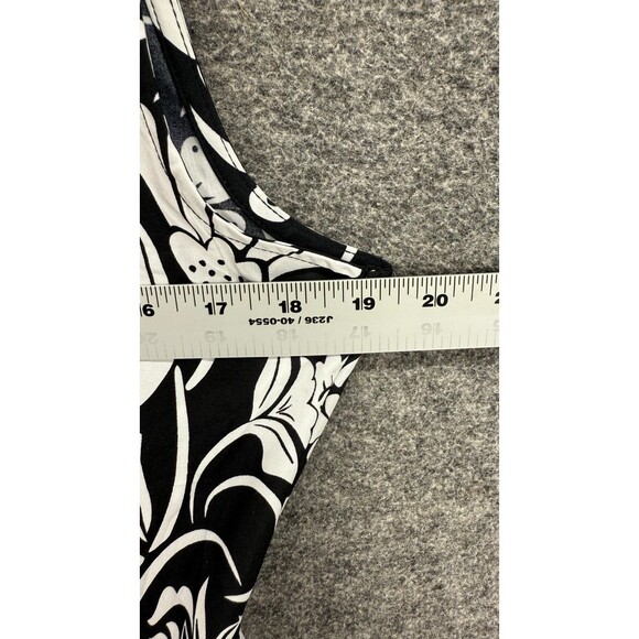 New Unbranded Dress Women S/M Black Floral Sheath Midi V-Neck Sleeveless Casual - Picture 5 of 7
